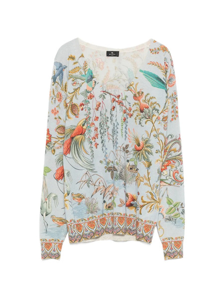  Etro Floral-patterned Sweater - Blue 