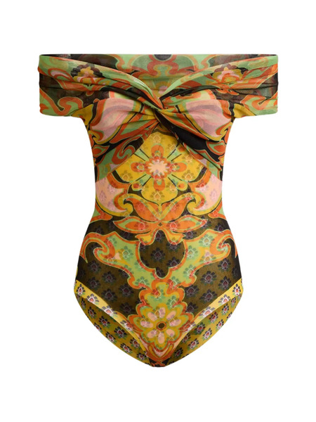  Etro Floral-print Bodysuit - Green 