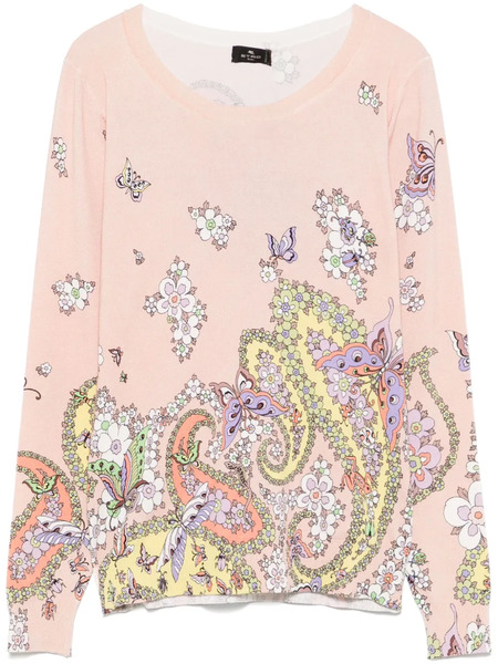  Etro Floral-print Sweater - Pink 