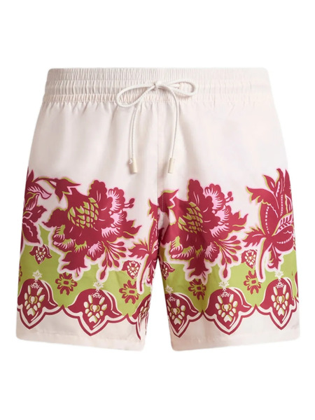  Etro Floral-print Swimsuit - Neutrals 