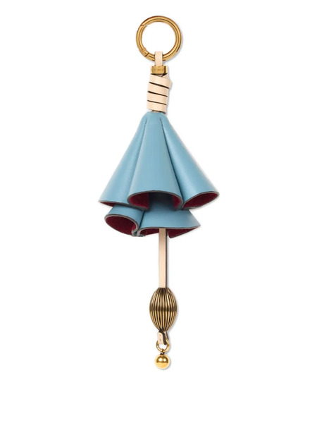  Etro Flower Leather Keyring - Blue 