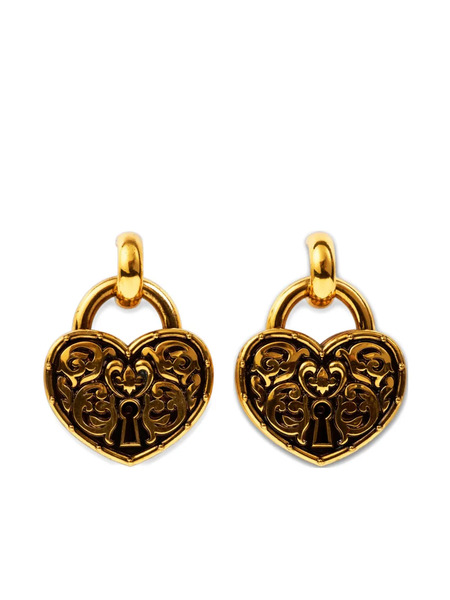  Etro Heart Padlock Earrings - Gold 