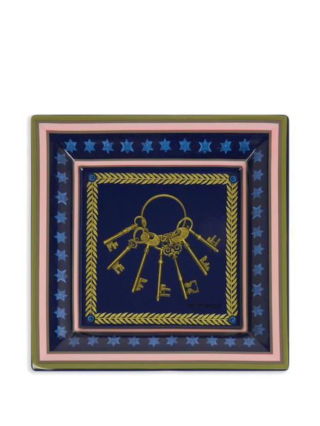  Etro Home Ceramic Tray (20cm X 20cm) - Blue 