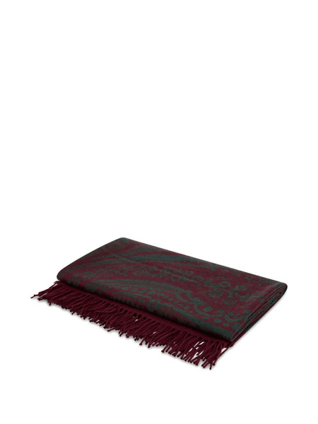  Etro Home Jacquard Paisley Blanket (140cm X 180cm) - Red 