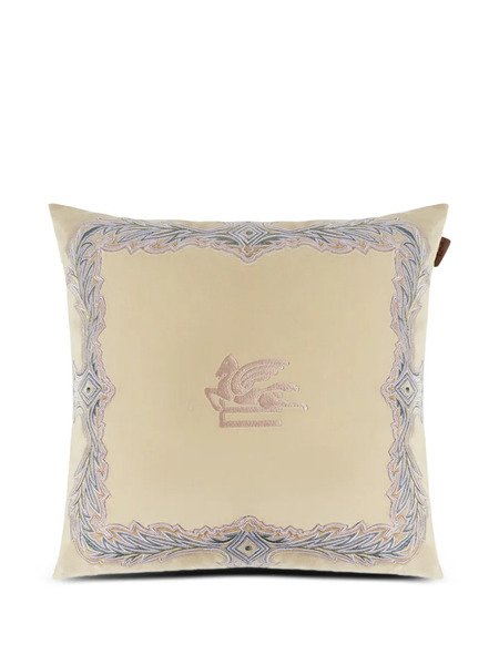  Etro Home Logo-embroidered Cushion (42cm X 42cm( - Neutrals 