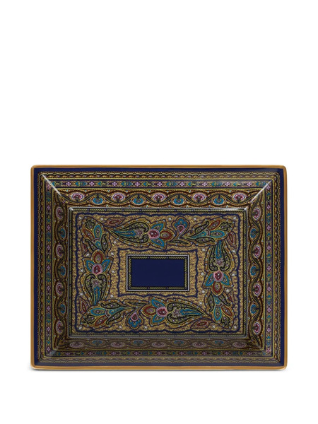  Etro Home Paisley-pattern Porcelain Tray (20cm X 16cm) - Blue 
