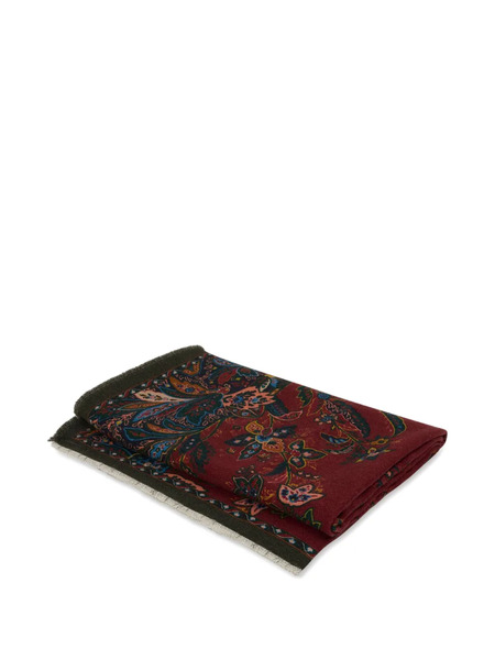  Etro Home Pegaso Floral-motif Blanket (140cm X 180cm) - Red 