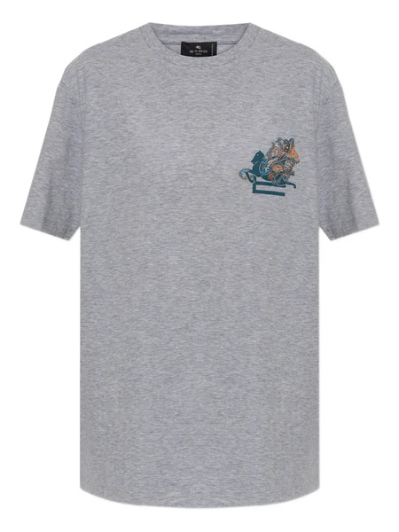  Etro Horse-print T-shirt - Grey 