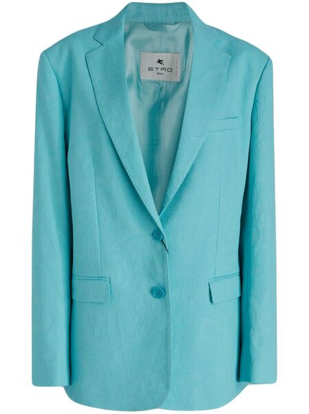  Etro Jacquard Blazer - Blue 