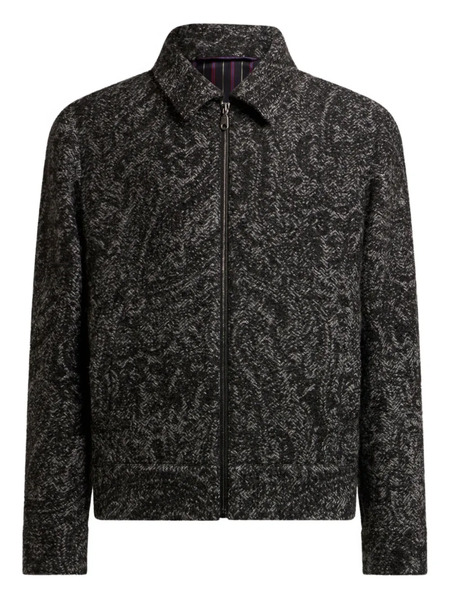  Etro Jacquard Bomber Jacket - Grey 