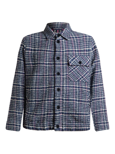  Etro Jacquard Check Jacket - Blue 