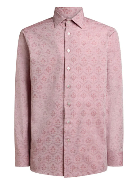  Etro Jacquard Floral Buttoned Shirt - Pink 