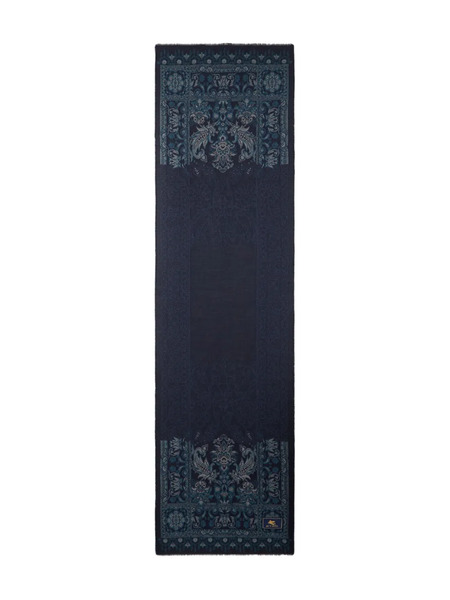  Etro Jacquard Floral Scarf - Blue 