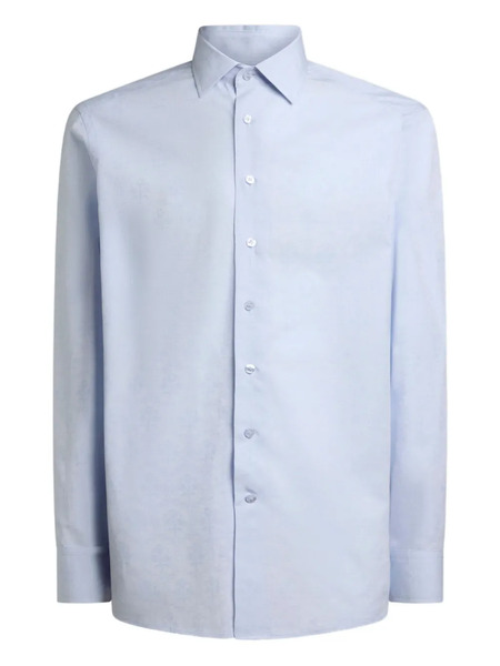  Etro Jacquard Floral Shirt - Blue 