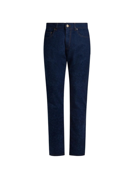  Etro Jacquard Paisley Jeans - Blue 
