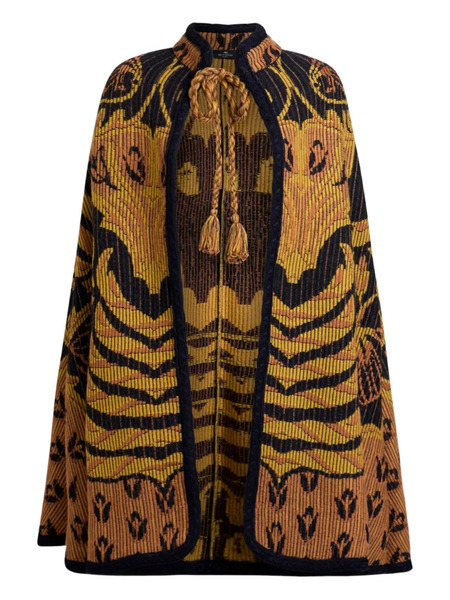  Etro Jacquard-pattern Cape - Yellow 
