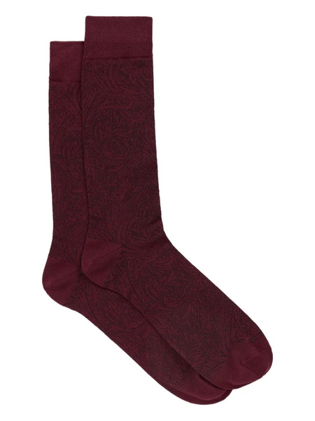  Etro Jacquard-pattern Socks - Red 