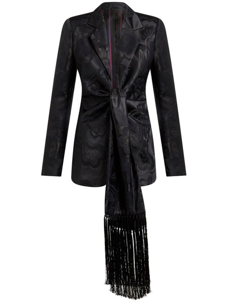  Etro Jacquard Scarf Jacket - Black 