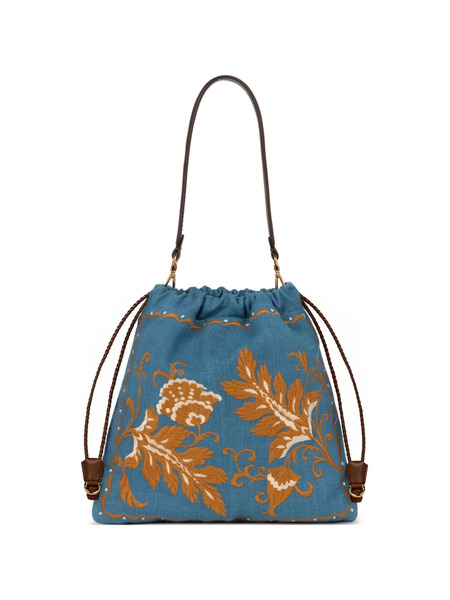  Etro Kalispera Embroidery Medium Tote Bag - Blue 