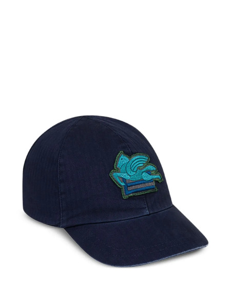  Etro Kids Cotton Baseball Cap - Blue 
