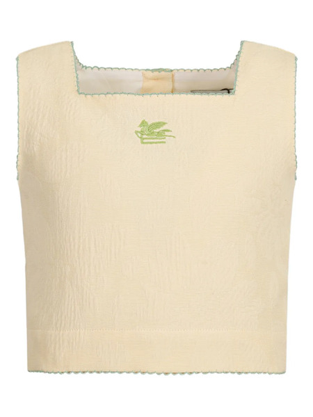  Etro Kids Cotton-linen Sleeveless Top - Neutrals 