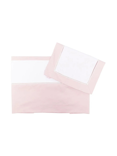  Etro Kids Embroidered-motif Cotton Sheets (set Of Three) - Pink 