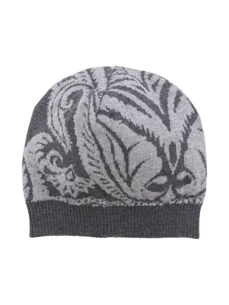  Etro Kids Floral-jacquard Beanie Hat - Grey 