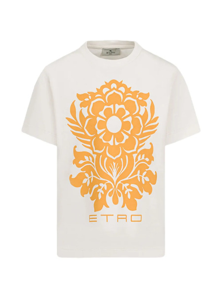  Etro Kids Floral-print T-shirt - Neutrals 