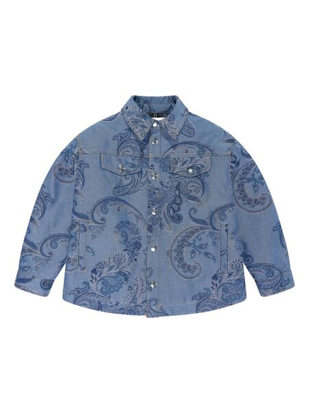  Etro Kids Jacquard Jacket - Blue 