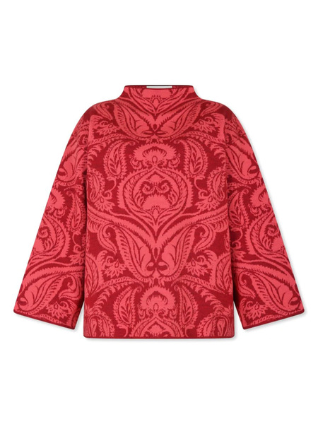  Etro Kids Jacquard Mock-neck Sweater - Red 