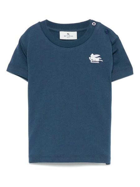  Etro Kids Logo-embroidered T-shirt - Blue 