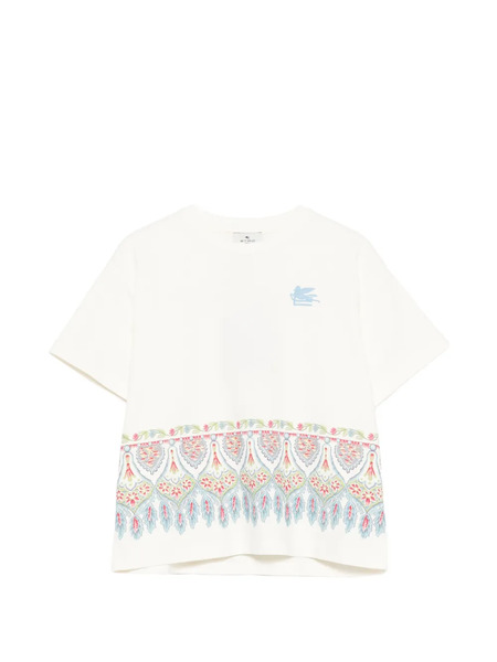  Etro Kids Logo-embroidered T-shirt - Neutrals 