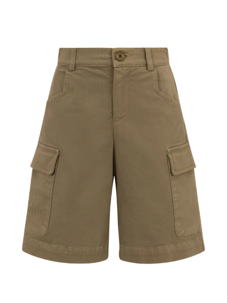  Etro Kids Logo-patch Shorts - Green 