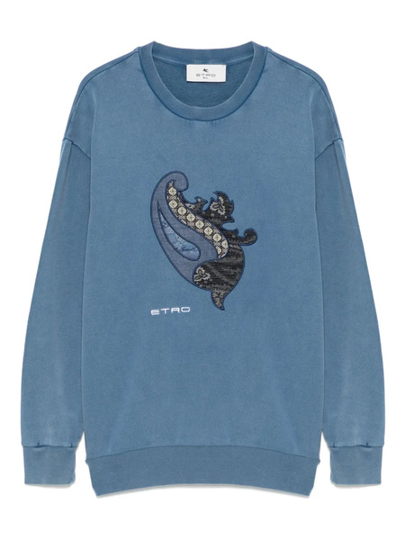  Etro Kids Paisley-motif Sweatshirt - Blue 