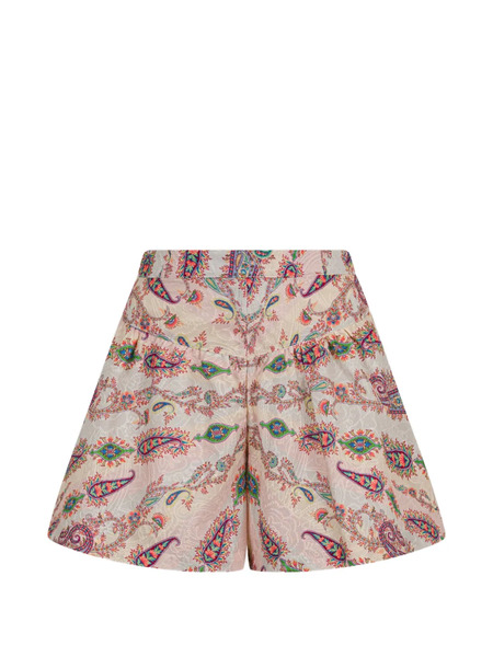  Etro Kids Paisley-pattern Embroidered Shorts - Neutrals 