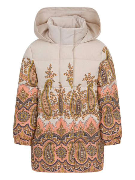  Etro Kids Paisley-pattern Hooded Coat - Neutrals 