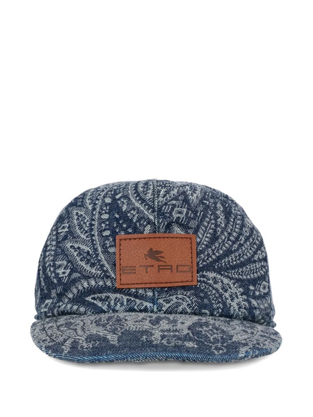  Etro Kids Paisley-patterned Baseball Cap - Blue 