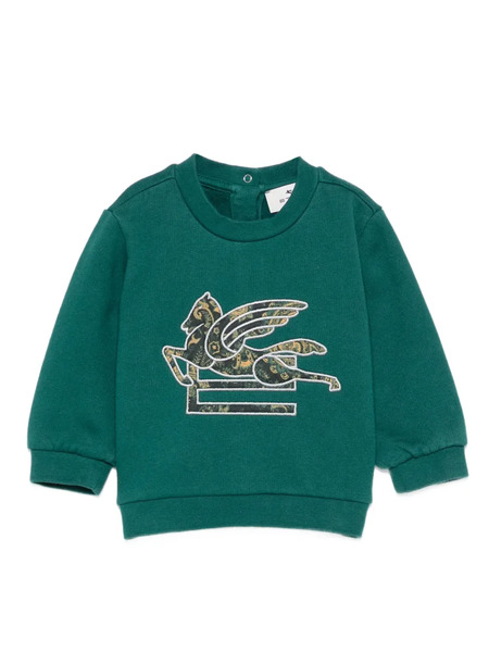  Etro Kids Paisley-pegasus Sweatshirt - Green 