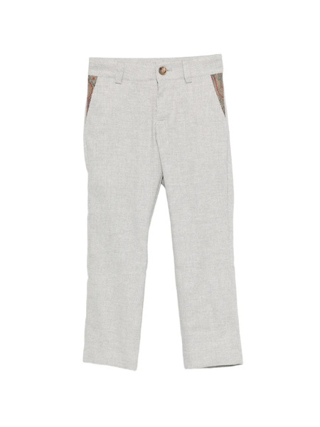  Etro Kids Paisley-print-pockets Trousers - Grey 