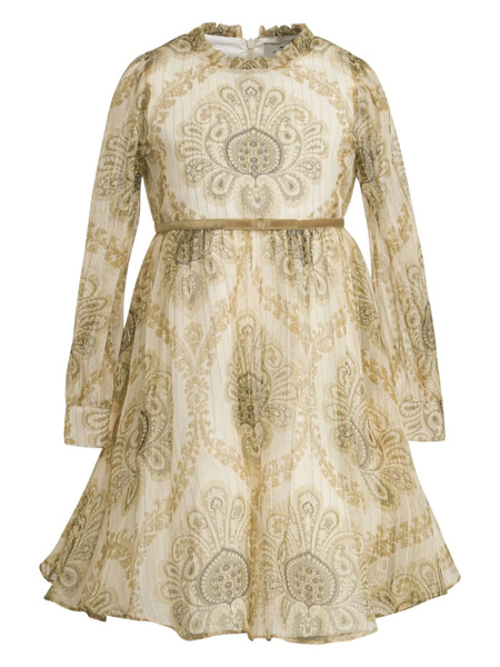  Etro Kids Paisley-print Silk Dress - Neutrals 