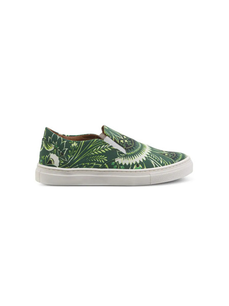  Etro Kids Paisley-print Slip-on Sneakers - Green 