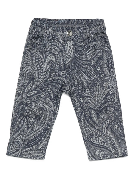  Etro Kids Paisley-print Trousers - Blue 