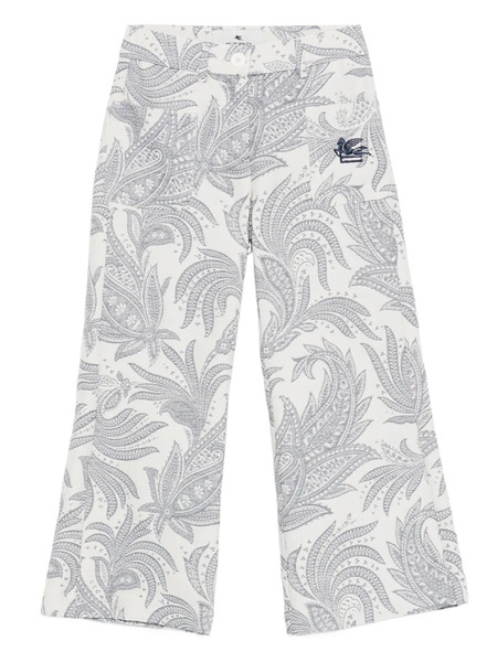  Etro Kids Paisley-print Trousers - White 