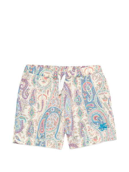  Etro Kids Paisley Swim Shorts - Neutrals 