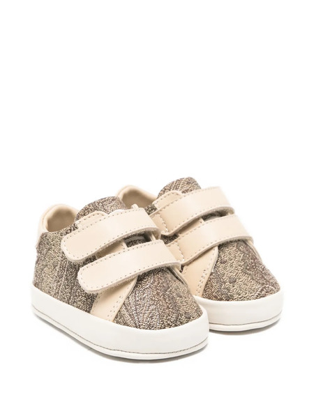  Etro Kids Patterned Strap Sneakers - Brown 