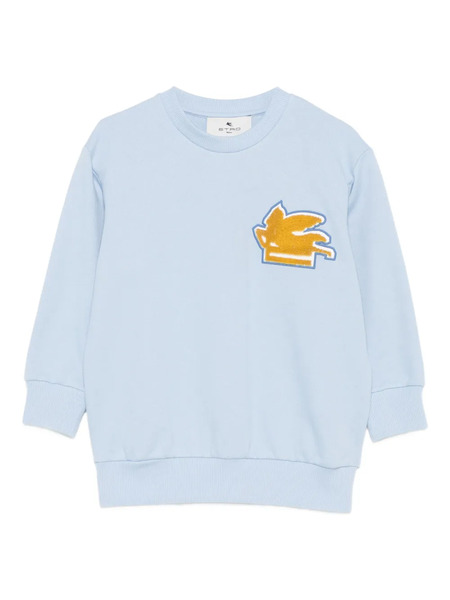  Etro Kids Pegaso-appliqué Sweatshirt - Blue 
