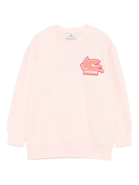 Etro Kids Pegaso-appliqué Sweatshirt - Pink 