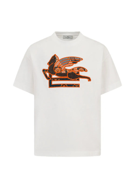  Etro Kids Pegaso-embroidered T-shirt - White 