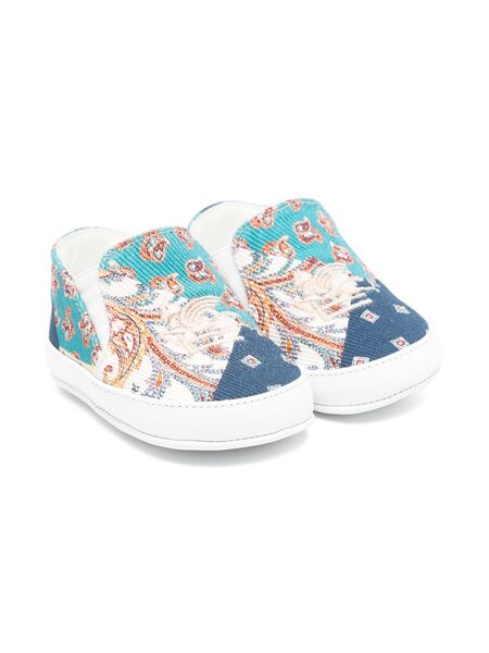  Etro Kids Pegaso-embroidered Trainers - Blue 