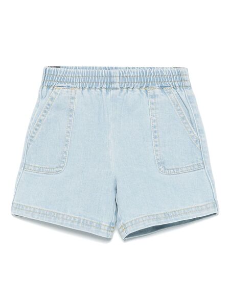  Etro Kids Pegaso-motif Denim Shorts - Blue 